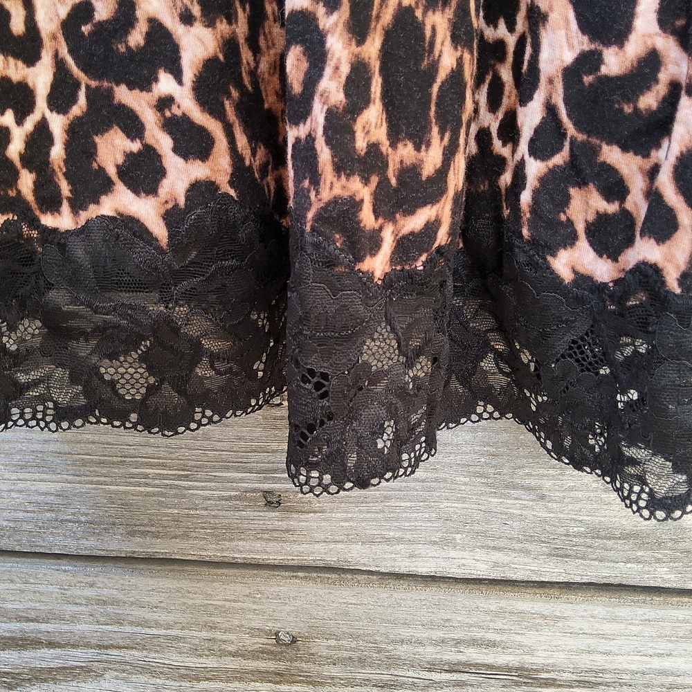Soma Leopard Lace Slip Nightgown Size XL - Picture 4 of 10